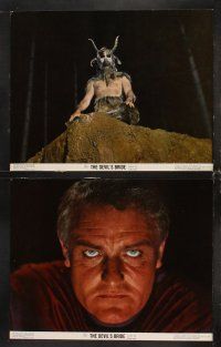 6g151 DEVIL'S BRIDE 8 color 11x14 stills '68 Terence Fisher horror, Christopher Lee, Charles Gray!