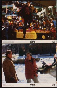 6g255 JINGLE ALL THE WAY 8 color 11x14 stills '96 Arnold Schwarzenegger, Sinbad, two dads & one toy!