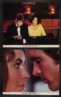 6g356 ONLY GAME IN TOWN 8 color 11x14 stills '69 Elizabeth Taylor & Warren Beatty are in Las Vegas!