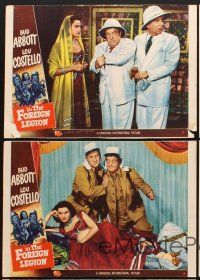 6g639 ABBOTT & COSTELLO IN THE FOREIGN LEGION 5 LCs '50 Bud & Lou w/pith helmets & sexy harem girl