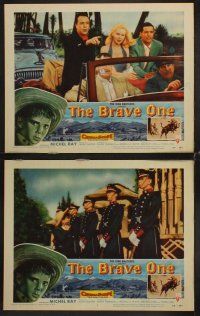 6g093 BRAVE ONE 8 LCs '56 Irving Rapper directed western, written by Dalton Trumbo!
