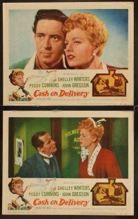 6g105 CASH ON DELIVERY 8 LCs '56 Shelley Winters, Peggy Cummins, John Gregson, English!