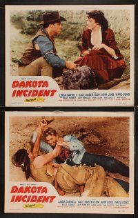 6g509 DAKOTA INCIDENT 7 LCs '56 Linda Darnell, passions gone wild in an outlaw wilderness!