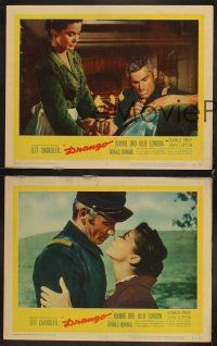 6g800 DRANGO 3 LCs '57 Joanne Dru, soldier Jeff Chandler, a man against a town gone mad with lust!