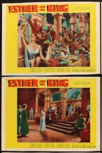 6g585 ESTHER & THE KING 6 LCs '60 Mario Bava, sexy Joan Collins in title role & Richard Egan!