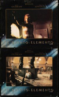 6g179 FIFTH ELEMENT 8 Spanish/U.S. LCs '97 Bruce Willis, Milla Jovovich, Oldman, directed by Luc Besson!