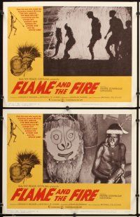 6g186 FLAME & THE FIRE 8 LCs '66 Pierre Dominique Gaisseau, naked African natives!