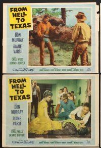 6g588 FROM HELL TO TEXAS 6 LCs '58 cowboy Don Murray, Diane Varsi, The Hell Bent Kid!