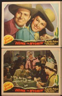 6g592 HOME IN WYOMIN' 6 LCs '42 Gene Autry watches guys playing poker, Fay McKenzie!