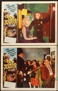 6g661 HUMAN JUNGLE 5 LCs '54 Gary Merrill, Chuck Connors, Jan Sterling, cop breaks up craps game!