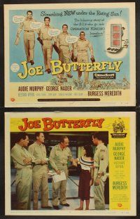 6g256 JOE BUTTERFLY 8 LCs '57 Audie Murphy, Keenan Wynn & soldiers in World War II Japan!
