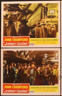 6g662 JOHNNY GUITAR 5 LCs '54 Sterling Hayden in title role, Joan Crawford about to be hung!