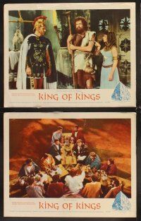 6g264 KING OF KINGS 8 LCs '61 Nicholas Ray Biblical epic, Jeffrey Hunter as Jesus!