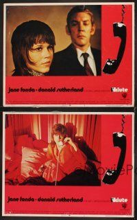 6g742 KLUTE 4 int'l LCs '71 Donald Sutherland helps intended murder victim & call girl Jane Fonda!