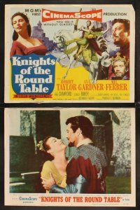 6g267 KNIGHTS OF THE ROUND TABLE 8 LCs '54 Robert Taylor as Lancelot, sexy Ava Gardner as Guinevere!