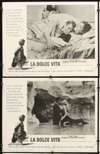 6g269 LA DOLCE VITA 8 LCs R66 Federico Fellini, Marcello Mastroianni, sexy Anita Ekberg!