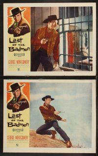 6g272 LAST OF THE BADMEN 8 LCs '57 great images of cowboy George Montgomery in action!