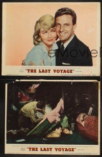 6g816 LAST VOYAGE 3 LCs '60 Robert Stack, pretty Dorothy Malone, captain George Sanders!