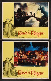 6g288 LORD OF THE RINGS 8 LCs '78 Ralph Bakshi cartoon from classic J.R.R. Tolkien novel!