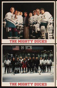 6g312 MIGHTY DUCKS 8 LCs '92 Walt Disney, Emilio Estevez, Joss Ackland, ice hockey!