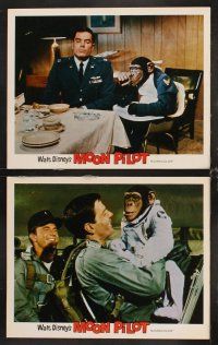 6g323 MOON PILOT 8 LCs '62 Disney, Dany Saval, Brian Keith, Tom Tryon, space monkey!