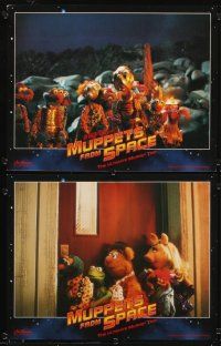 6g324 MUPPETS FROM SPACE 8 LCs '99 Kermit, Miss Piggy, Fozzie Bear & Animal, Jim Henson sci-fi!