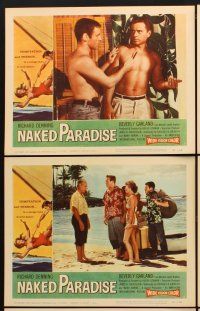 6g605 NAKED PARADISE 6 LCs '57 AIP, Richard Denning, sexy Beverly Garland!