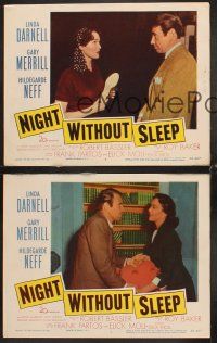 6g825 NIGHT WITHOUT SLEEP 3 LCs '52 great images of sexy Linda Darnell!