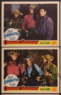 6g671 OVERLAND STAGECOACH 5 LCs '42 Bob Livingston as The Lone Rider & sidekick Fuzzy St. John!