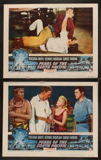 6g364 PEARL OF THE SOUTH PACIFIC 8 LCs '55 many images of sexy Virginia Mayo & Dennis Morgan!