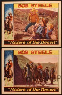 6g675 RIDERS OF THE DESERT 5 LCs '32 Bob Steele rescues Gertrude Messenger, cool image of bad guys!