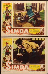 6g621 SIMBA 6 LCs '55 Dirk Bogarde & Virginia McKenna's love defied primitive jungle laws!
