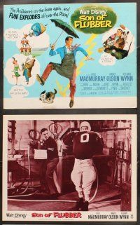 6g025 SON OF FLUBBER 9 LCs '63 & R74 Walt Disney, absent-minded professor Fred MacMurray!