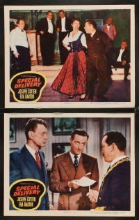 6g560 SPECIAL DELIVERY 7 LCs '55 Joseph Cotten & Eva Bartok in a hilarious international scandal!