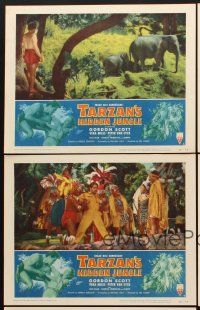 6g684 TARZAN'S HIDDEN JUNGLE 5 LCs '55 Vera Miles, Gordon Scott as Tarzan + Zippy!