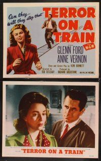 6g463 TIME BOMB 8 LCs '53 Terror on a Train, Glenn Ford & Anne Vernon in explosive action!
