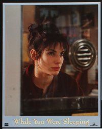 6g487 WHILE YOU WERE SLEEPING 8 LCs '95 Sandra Bullock, Bill Pullman, directed by Jon Turteltaub