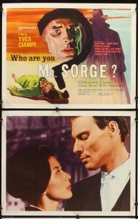 6g489 WHO ARE YOU MR SORGE 8 LCs '61 Mario Adorf, cool mystery images!