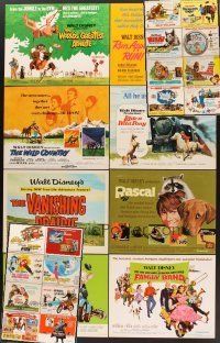 6h017 LOT OF 24 DISNEY TITLE LOBBY CARDS '54 - '83 cartoons & live action movies!