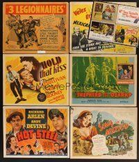 6h022 LOT OF 10 TITLE LOBBY CARDS '37 - '62 Mexican Spitfire's Blessed Event, Hot Steel & more!