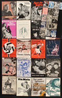 6h024 LOT OF 36 DANISH PROGRAMS FROM NON-U.S. MOVIES '40s-60s lots of different images & artwork!