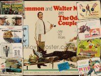 6h049 LOT OF 34 UNFOLDED HALF-SHEETS '66 - '78 Odd Couple, Big Jake, Wrecking Crew + more!