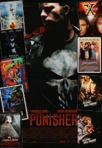 6h056 LOT OF 59 UNFOLDED ONE-SHEETS '82 - '04 The Punisher, X-Files, Batman Returns & more!