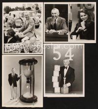 6h034 LOT OF 4 JOHNNY CARSON 7x9 TV STILLS '70s-80s great images of the Tonight Show host!