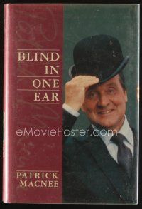 6h191 BLIND IN ONE EAR first edition Canadian hardcover book '88 autobiography of Patrick Macnee!