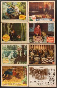 6h019 LOT OF 17 DOG RELATED LOBBY CARDS '35 - '60 Rin-Tin-Tin Jr, Gene Autry, Paul Muni & more!