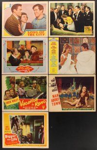 6h016 LOT OF 46 LOBBY CARDS '37 - '87 Man About Town, Vacation in Reno & more!