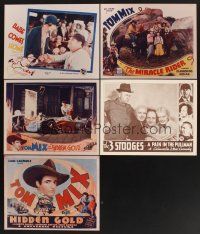 6h039 LOT OF 15 REPRO LOBBY CARDS '90s Babe Comes Home, Three Stooges & Tom Mix!
