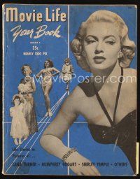 6h176 MOVIE LIFE year book magazine '49 Lana Turner, Bogart, Temple, nearly 1,000 pix, annual issue!