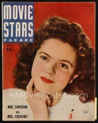 6h172 MOVIE STARS PARADE magazine April 1944 head & shoulders portrait of grown up Shirley Temple!